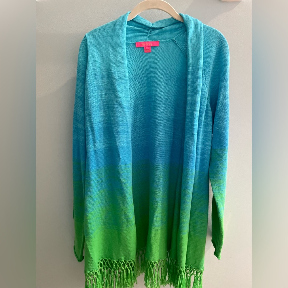 Lilly Pulitzer Tatum Ombré Open Front Cardigan / Size L